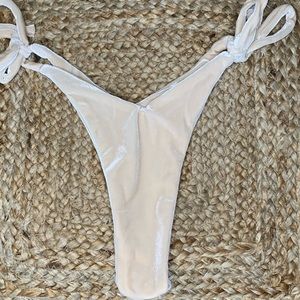 Cream velvet never worn bikini bottoms